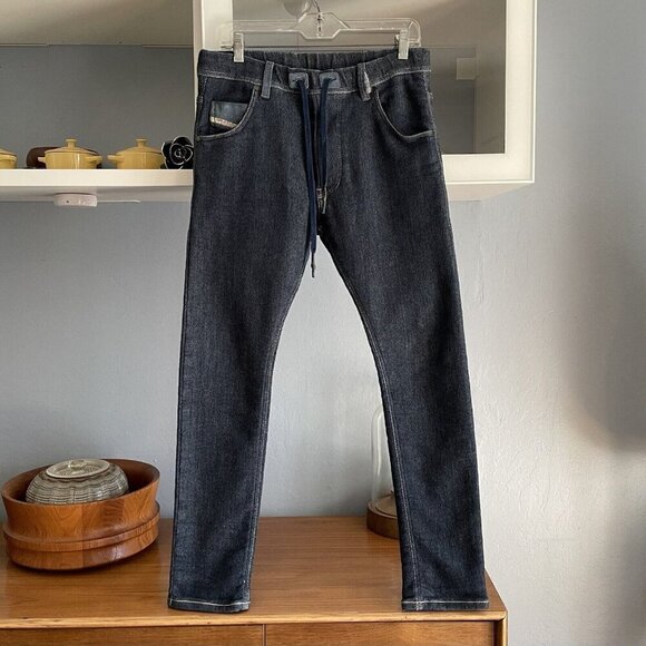 Diesel Mens Krooley-NE Tapered Fit Stretch Jogg Sweat Pants Lab 269 Suede Trim - Picture 1 of 8
